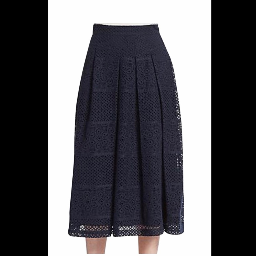 Rebecca Taylor eyelet midi skirt